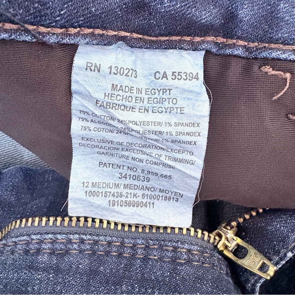 Lee Women’s Straight Leg Jeans Indigo Studded Back Pockets Sz 12 34 US - Picture 7 of 12